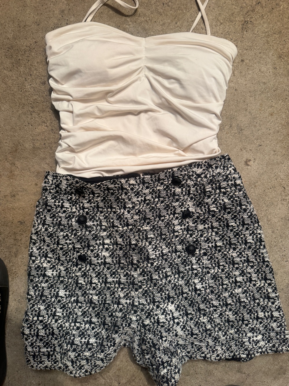 Cream bodysuit only- matching shorts available in my store.